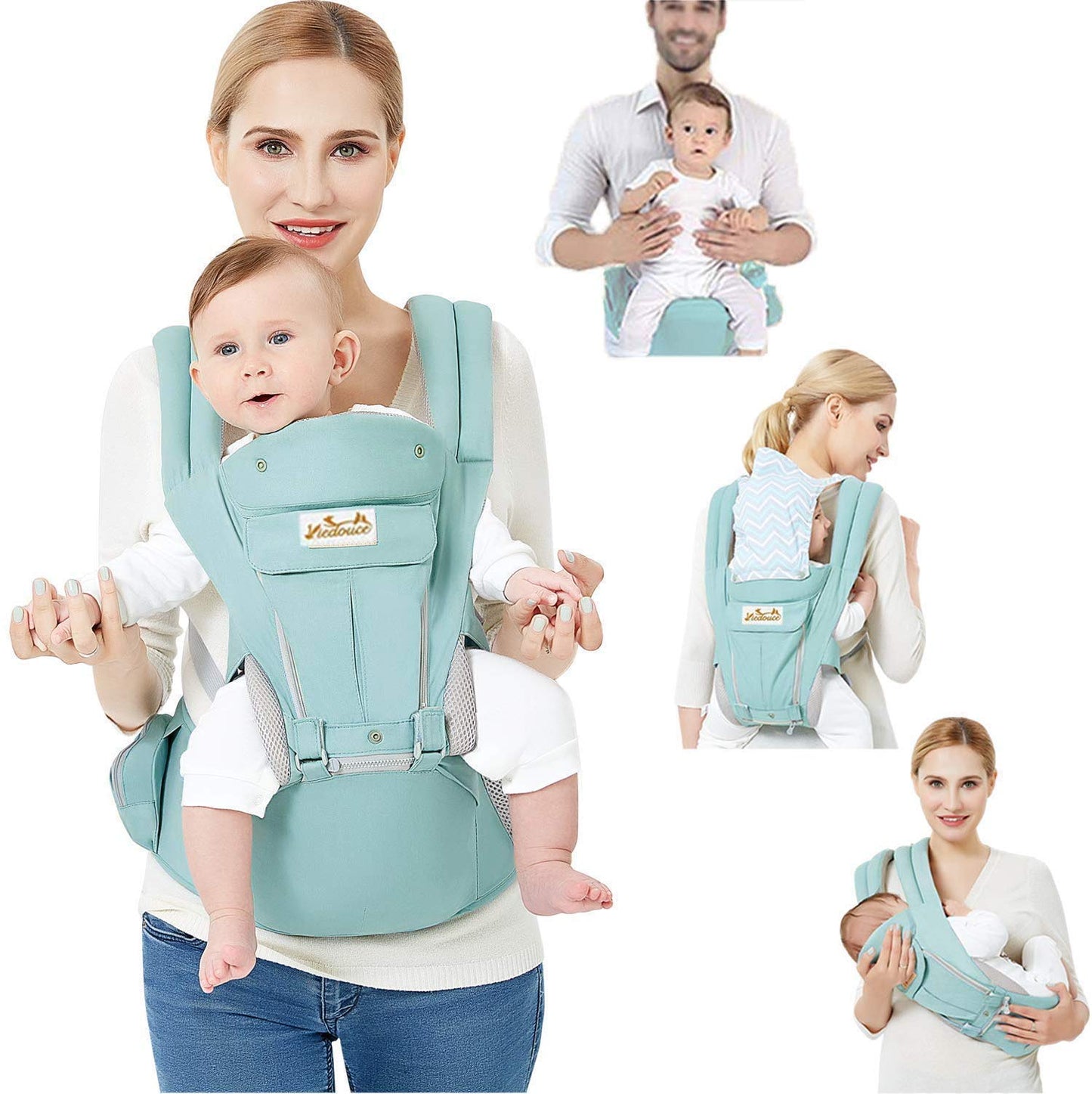 6-in-1 Baby Carrier with Hip Seat & Breathable Mesh (6-18 Months)